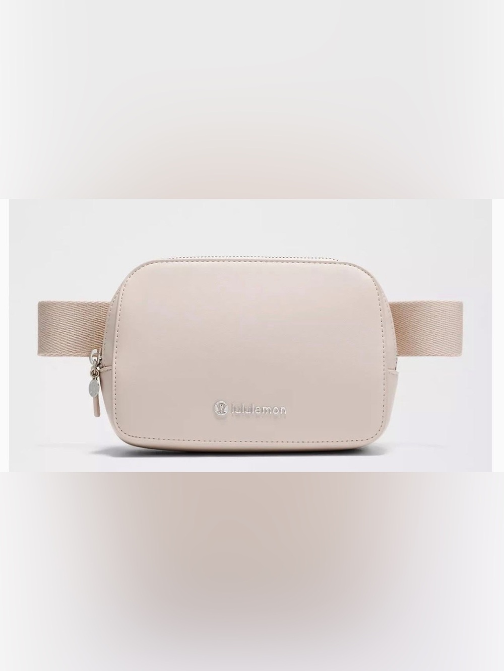 lululemon athletica leather alternative Belt Bag in cashew with Wide Strap